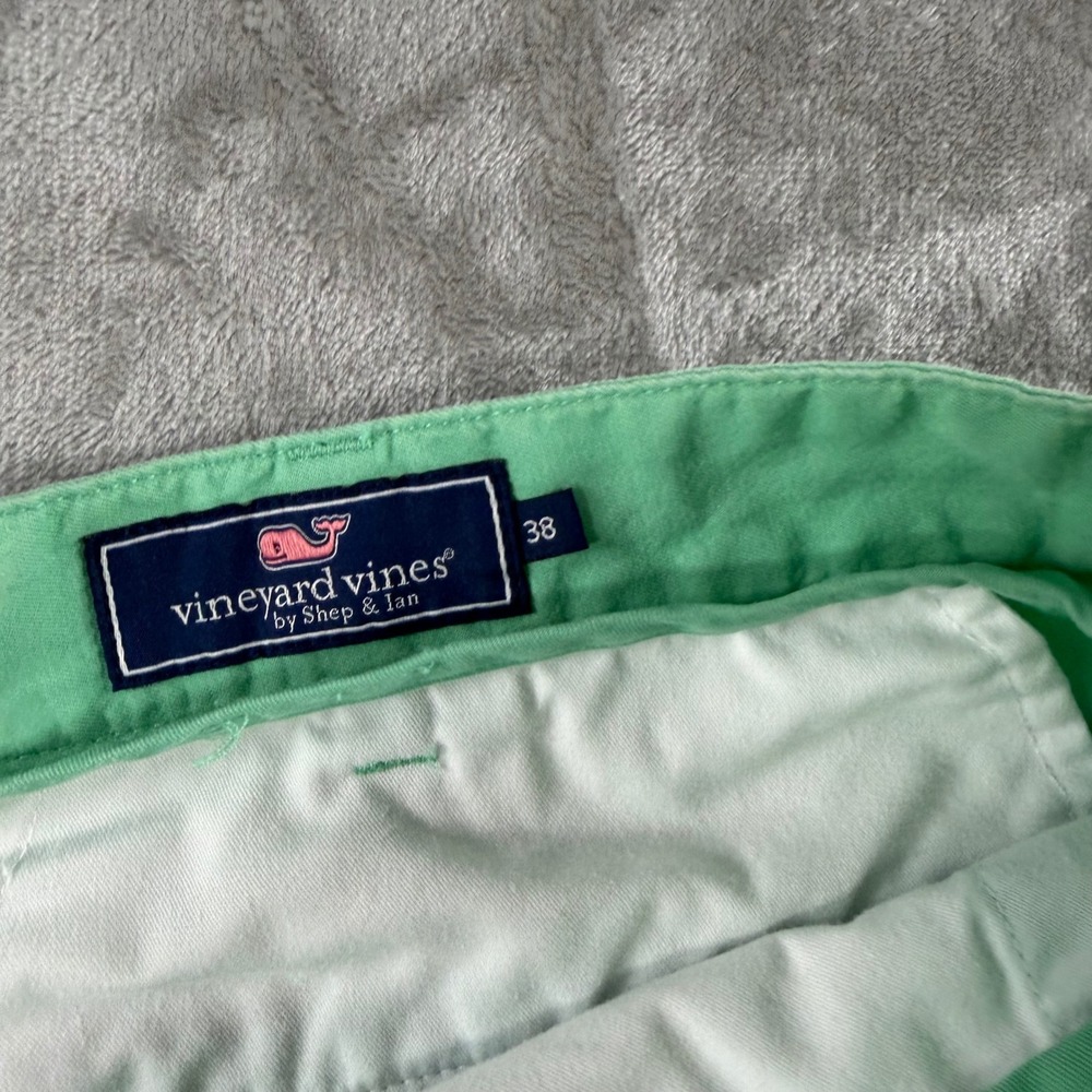 Vineyard Vines Club Short Mens 38 Mint Green Chino‎ Cotton Twill 9 Inch Inseam - Picture 4 of 10